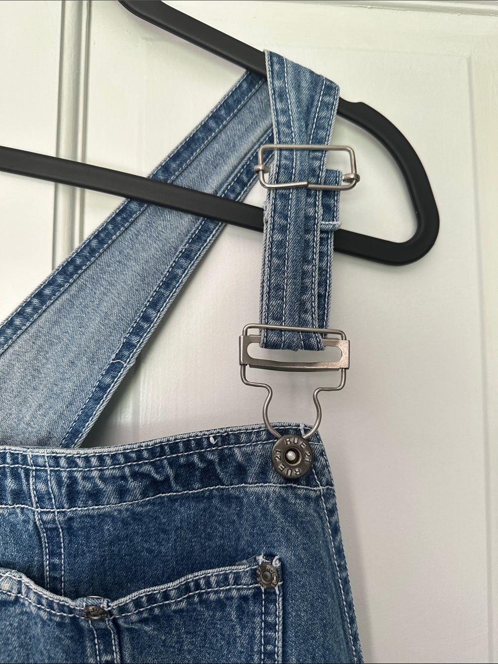 Rue21 gals Vintage 90’s Y2K 100% Cotton Denim Short Overalls Size M - Picture 9 of 14